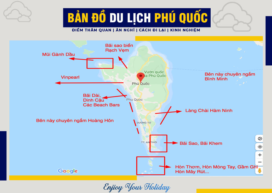 Bản Đồ Du Lịch Phú Quốc – Khám Phá Đảo Ngọc Tuyệt Đẹp