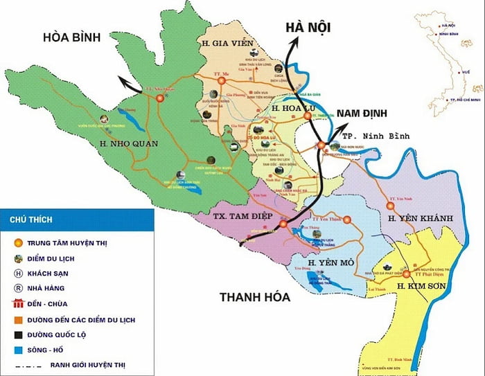Bản đồ du lịch Tràng An Ninh Bình mới nhất năm 2025