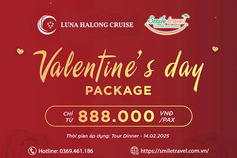 Đón Valentine 14/2 ngọt ngào trên du thuyền Luna Halong Cruise