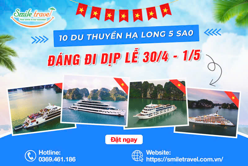 10 du thuyền 5 sao không thể bỏ lỡ dịp lễ 30/4-1/5